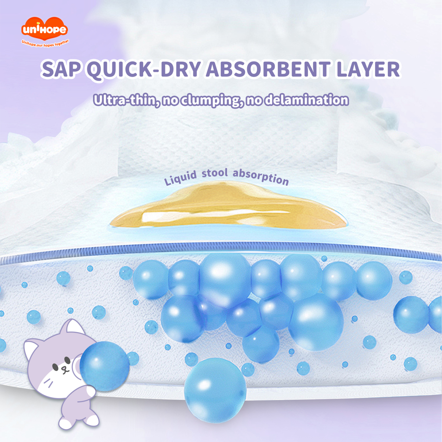 Unihope Universe Baby Diapers Pants & Tape Ultra Thin Skin Friendly - Newborn/S/M/L/XL/2XL/3XL/4XL/5XL