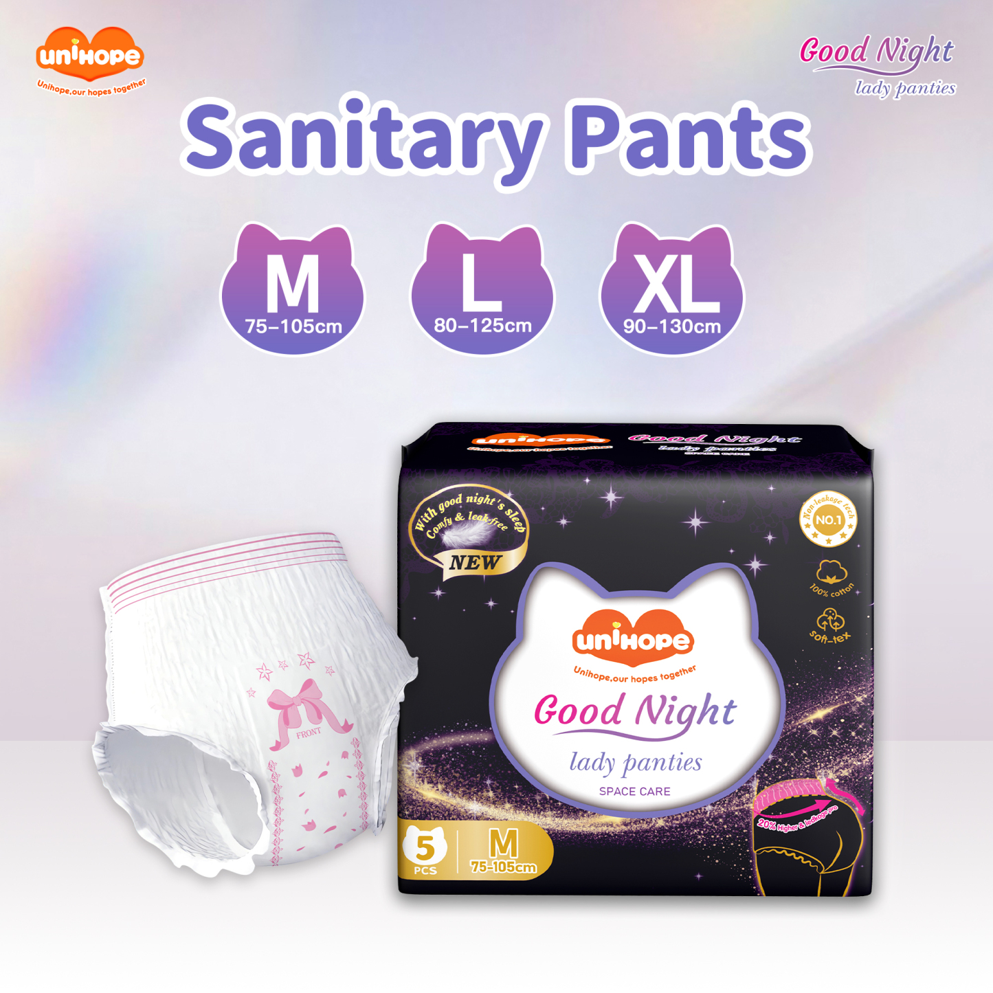Unihope Over Night Menstrual Pants Sanitary Pants - Size M/L /XL