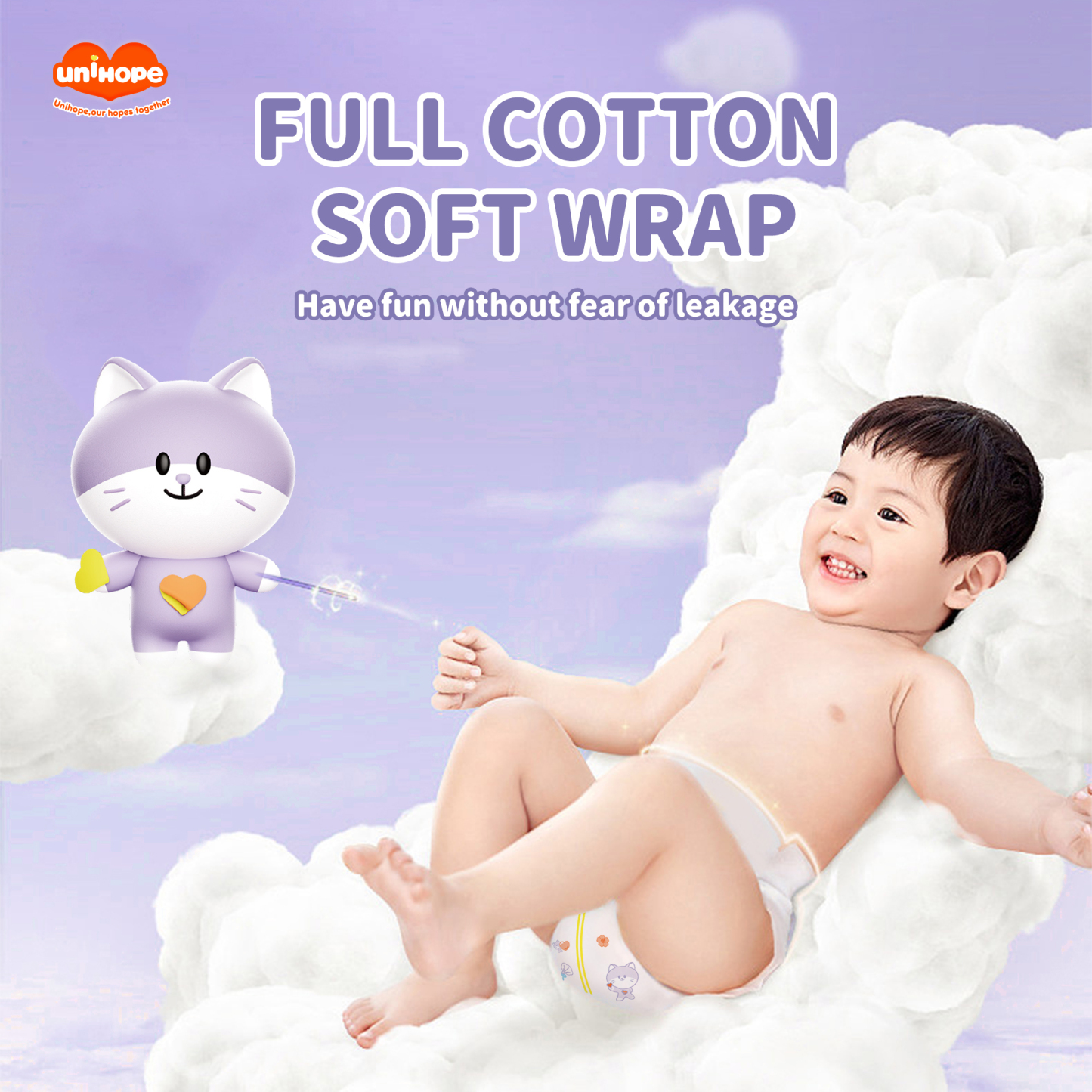 Unihope Universe Baby Diapers Pants & Tape Ultra Thin Skin Friendly - Newborn/S/M/L/XL/2XL/3XL/4XL/5XL