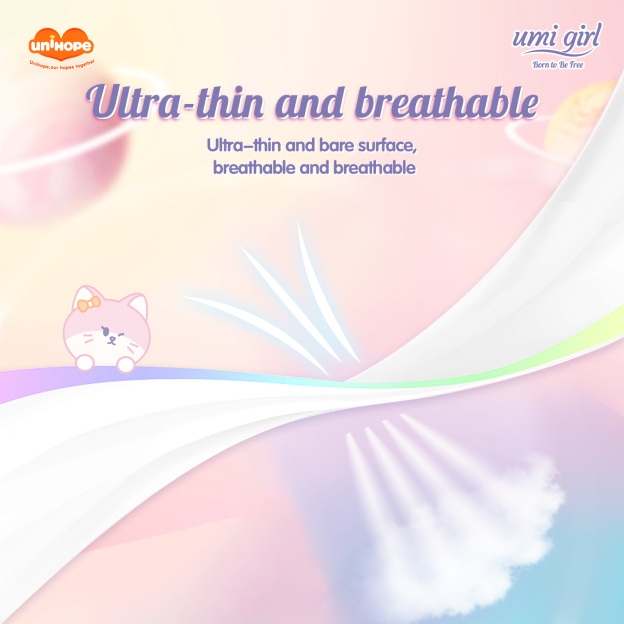 (240mm×10pcs) Unihope Umi Girl Sanitary Pad Liner Panty Liner Day and Night 24cm Pads