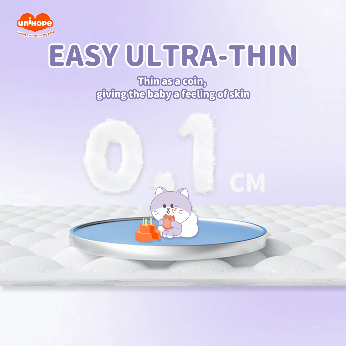 Unihope Universe Baby Diapers Pants & Tape Ultra Thin Skin Friendly - Newborn/S/M/L/XL/2XL/3XL/4XL/5XL