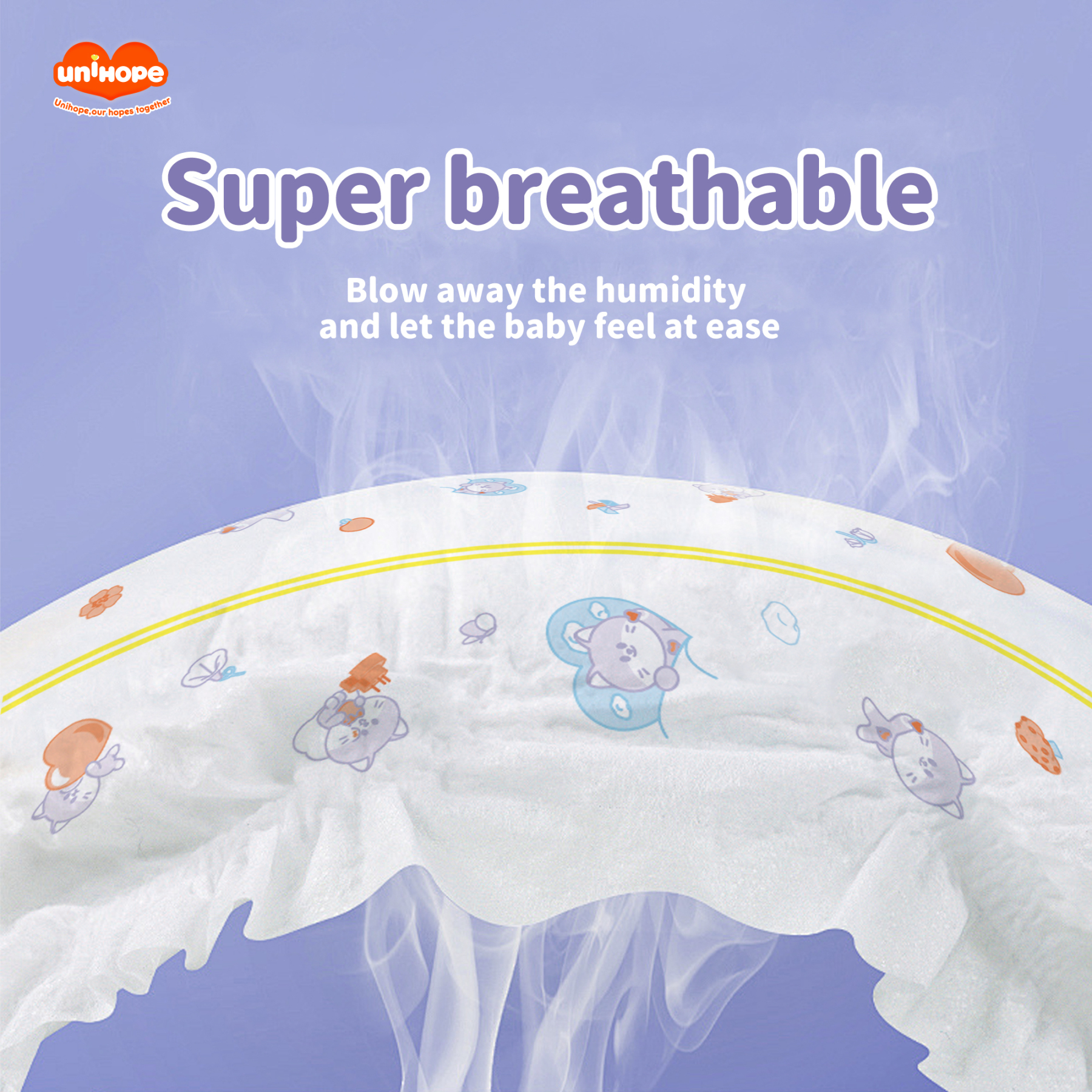 Unihope Universe Baby Diapers Pants & Tape Ultra Thin Skin Friendly - Newborn/S/M/L/XL/2XL/3XL/4XL/5XL