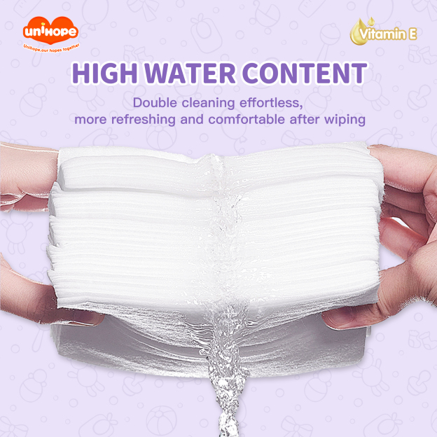 Unihope Fragrance Vitamin E Baby Wipes PH5.5 (3Packs=240 Pcs)