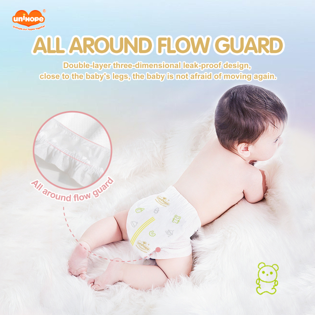 Unihope Natural Pro Baby Diapers Pants Ultra Thin Skin Friendly S/M/L/XL/XXL