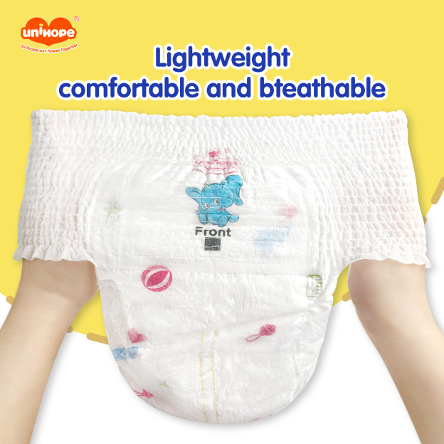 Unihope Dry Pro + Baby Diapers Pants Premium Natural Cottons - M 50/L 50/XL 50/XXL 50 (1 Packs)