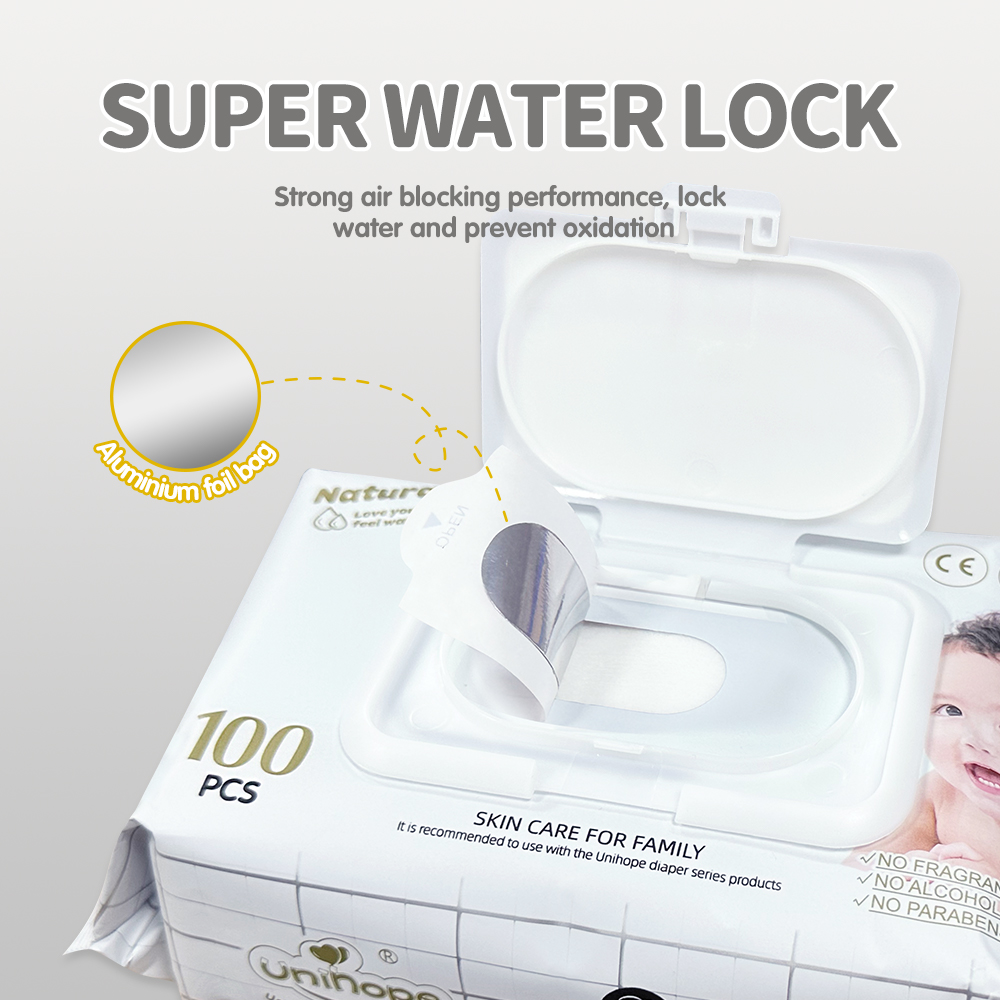 Unihope Natural Pro Super Premium Baby Water Wipes (100 Wipes x 3 Packs)