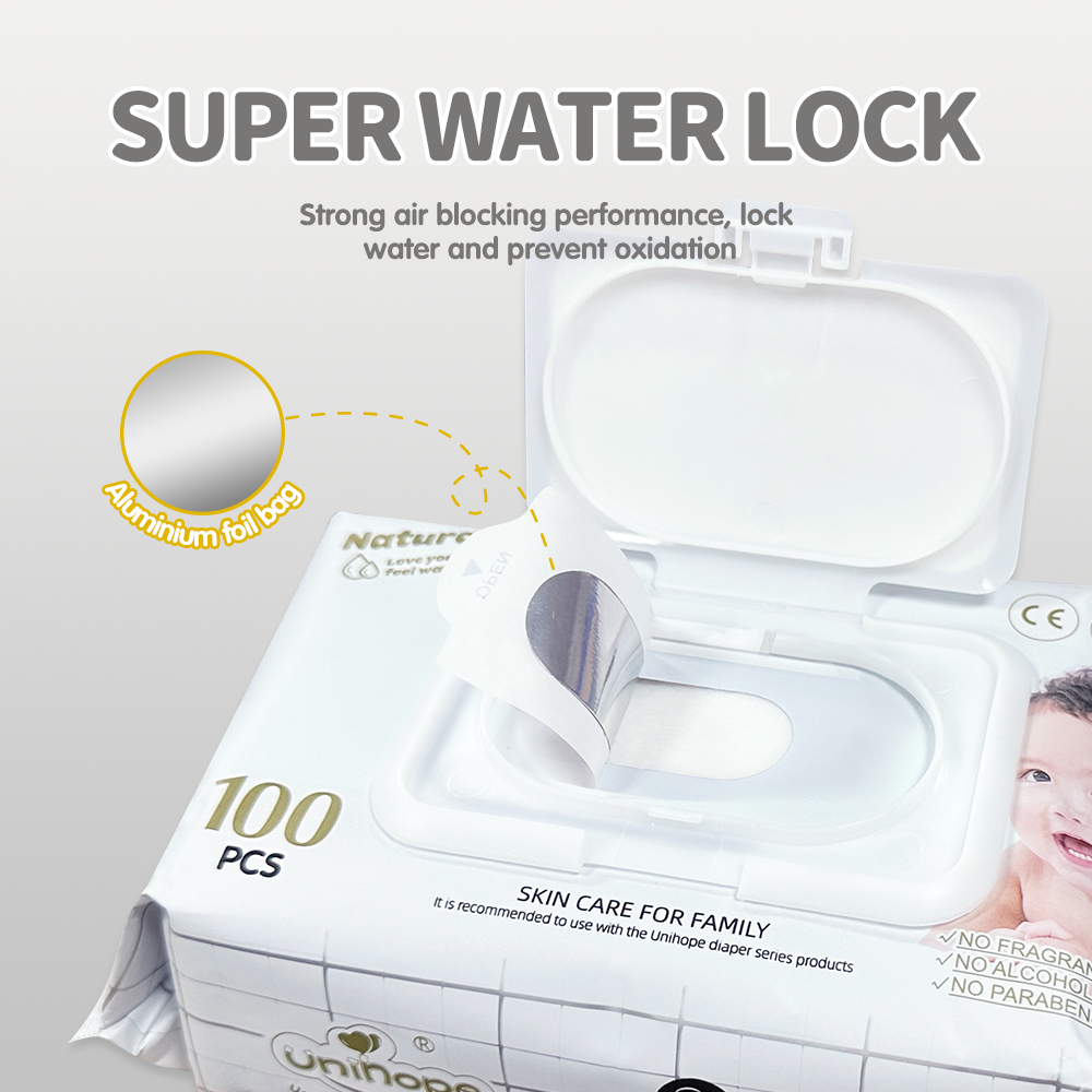 Unihope Natural Pro Super Premium Baby Water Wipes (100 Wipes x 3 Packs)