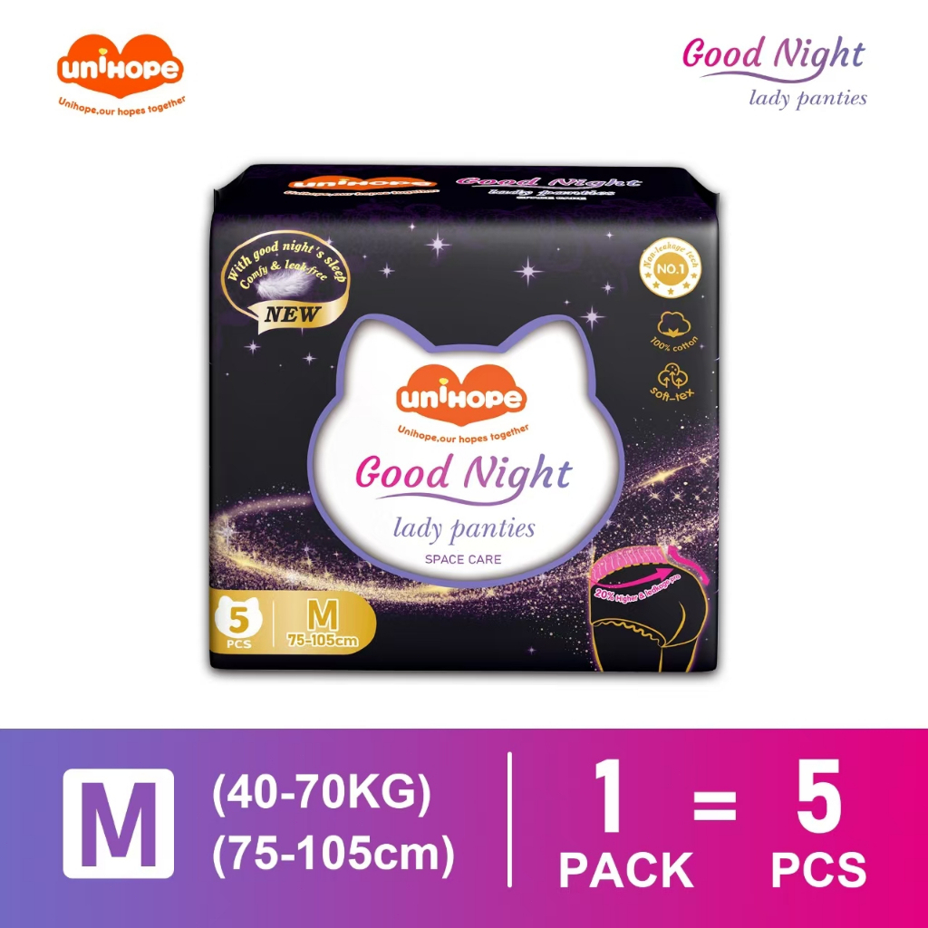 Unihope Over Night Menstrual Pants Sanitary Pants - Size M/L /XL