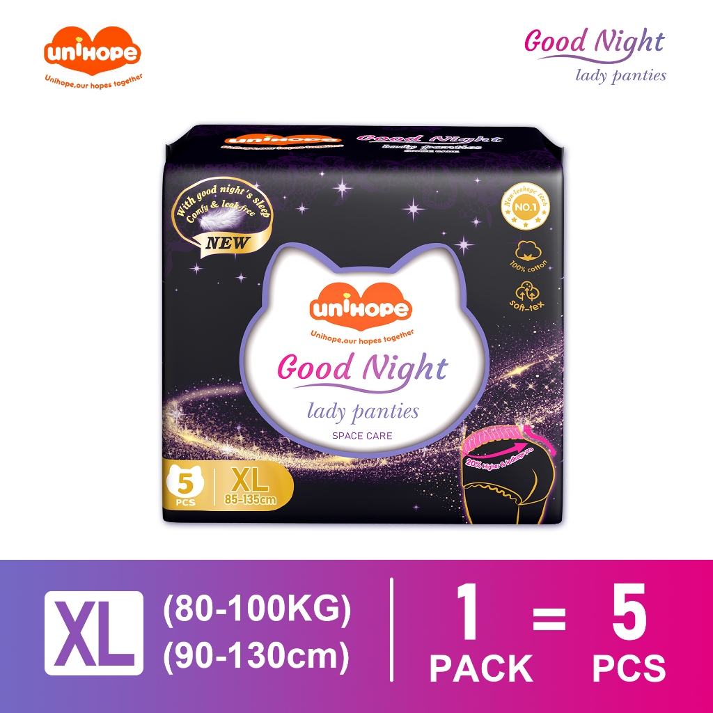 Unihope Over Night Menstrual Pants Sanitary Pants - Size M/L /XL