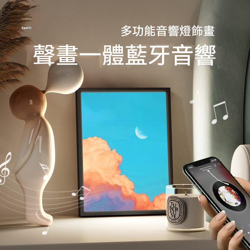 ⭐⭐⭐訂製鏡子藍牙音響燈光畫——情侶/風景照/全家福/寫真照，是畫，是音響！
