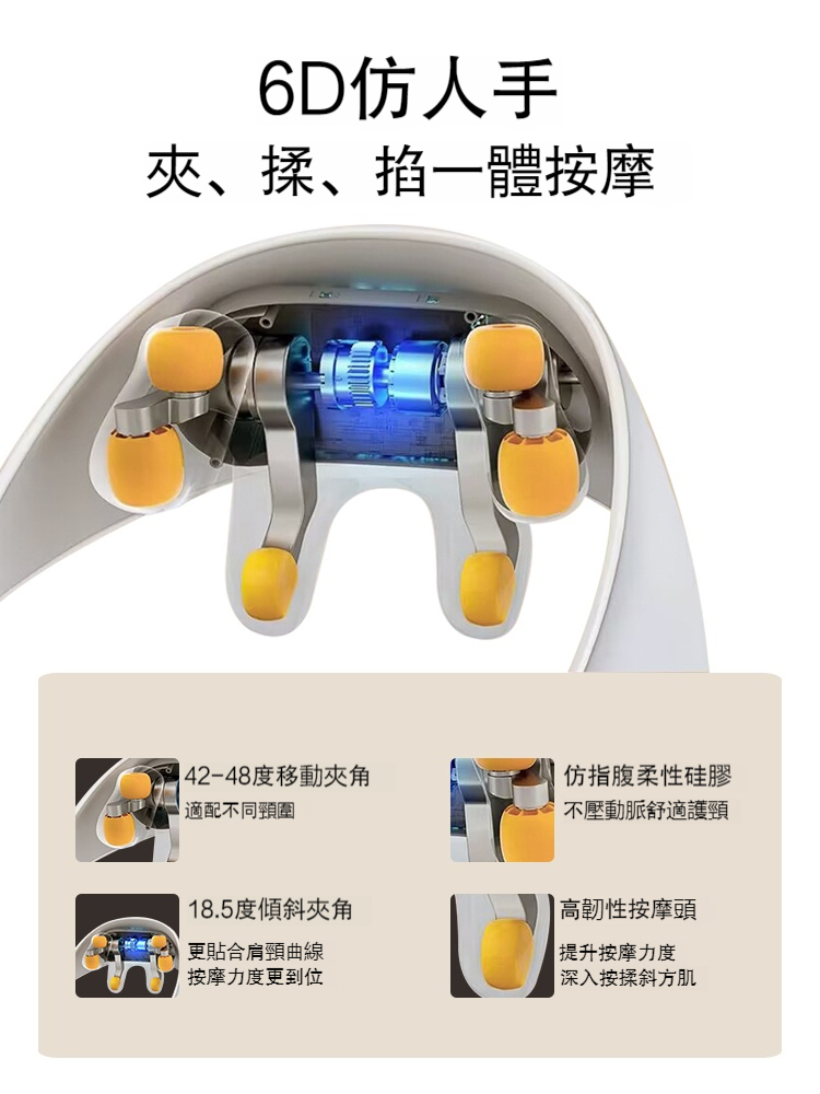 ⭐⭐⭐無線mini按摩器——仿真人手抓揉，手機大小📱，背帶設計，解放雙手，腿部|腰部|颈部|肩部都可以按，還有熱敷模式，簡直就是多才艺的按摩師💆‍♀️