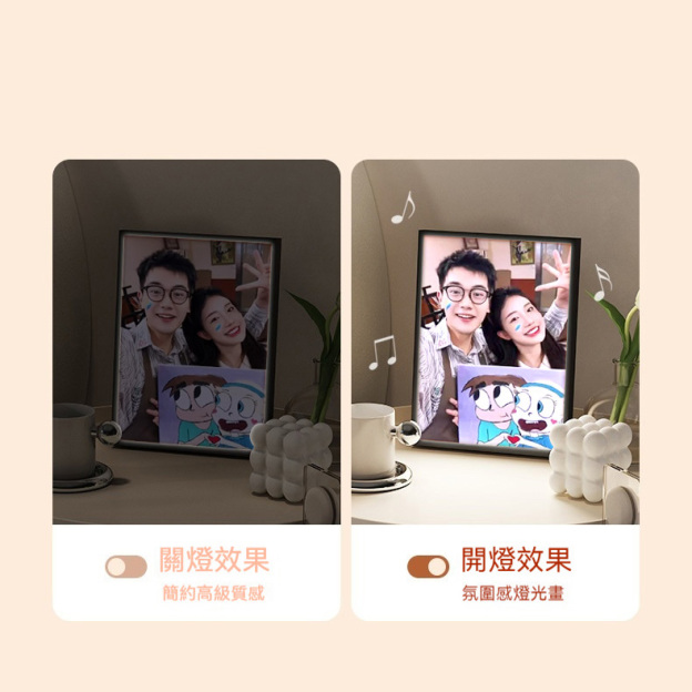 ⭐⭐⭐訂製音響燈光畫——情侶/風景照/全家福/寫真照，是畫，是音響！