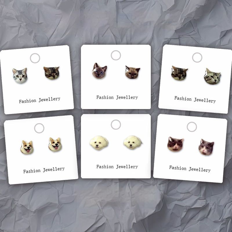 🐈🐕客訂寵物耳環—ins風卡通耳夾飾品