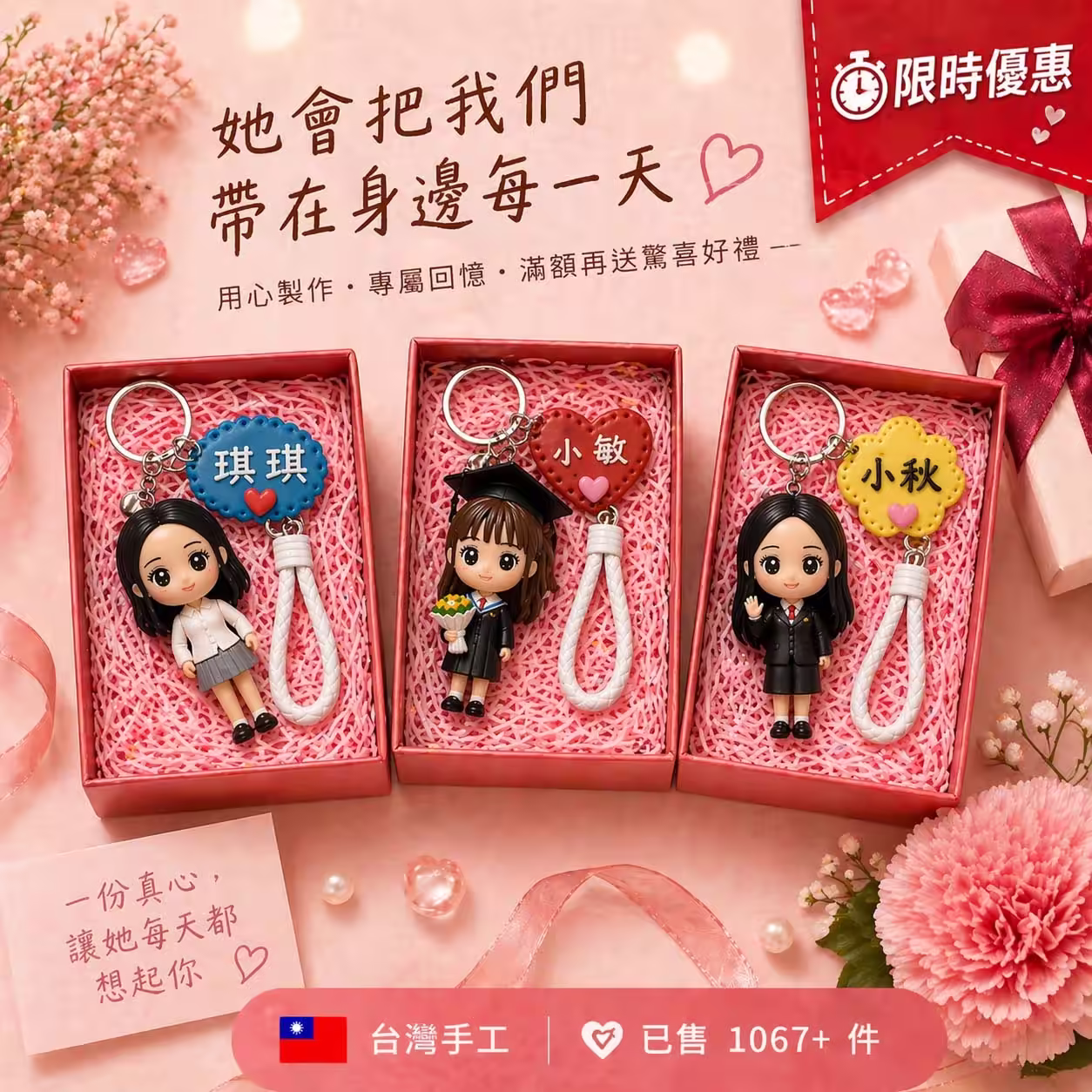 把心意 · 掛在身邊 ｜ 訂製 Q 版公仔鑰匙圈 · 動漫風格