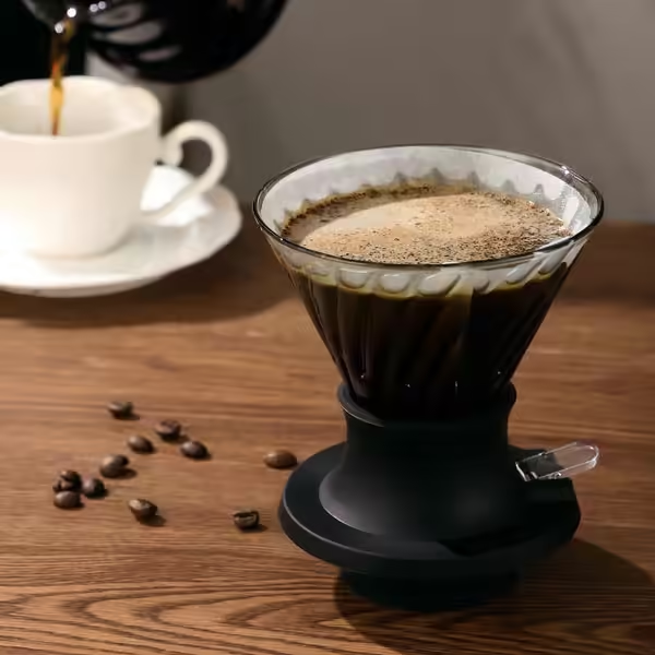 聰明杯--開關式咖啡懶人沖泡杯（高硼硅玻璃）