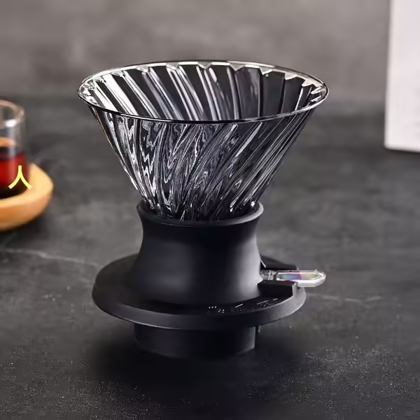 聰明杯--開關式咖啡懶人沖泡杯（高硼硅玻璃）