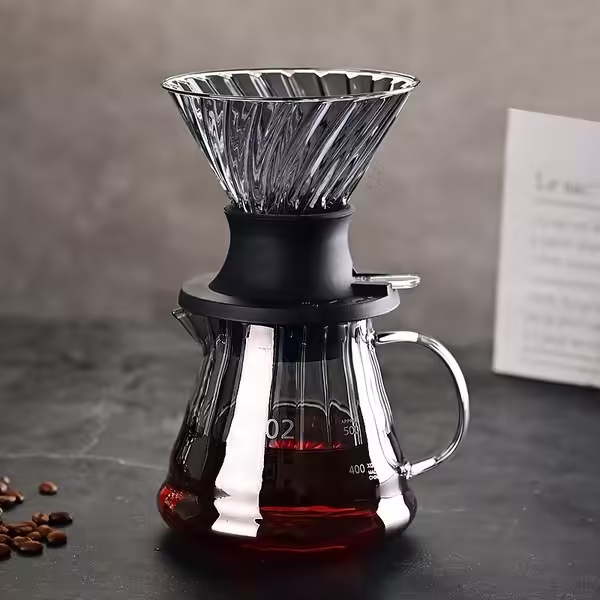 聰明杯--開關式咖啡懶人沖泡杯（高硼硅玻璃）