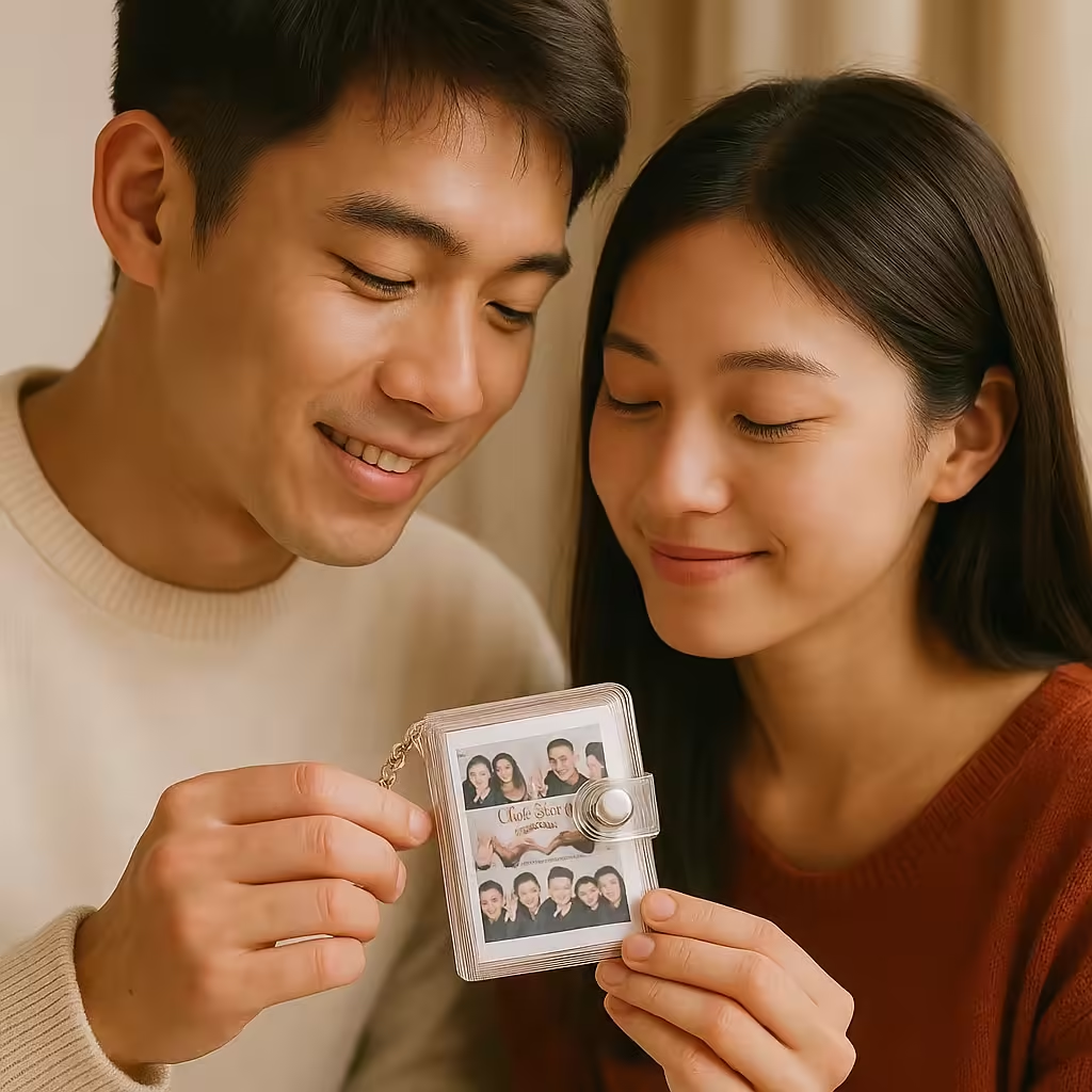 迷你小相簿鑰匙扣口袋插頁式相簿證件照收納冊1吋2吋照片mini卡冊