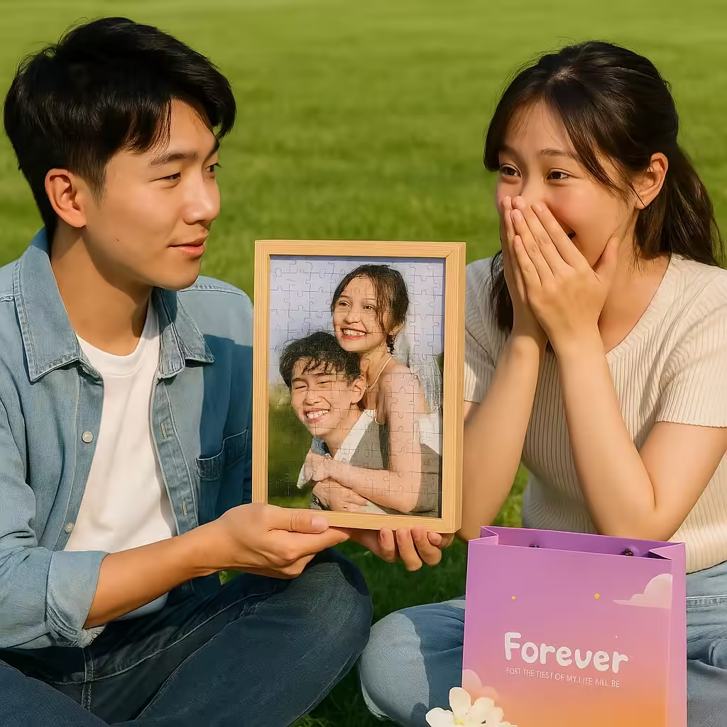 DIY 訂製拼圖——發圖訂製，送朋友、送親人、送情侶的最佳選擇（禮盒包裝，送相框）