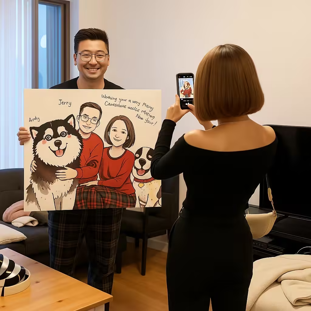 ⭐⭐⭐手繪裝飾畫——發圖訂製，情侶親友禮物最佳選擇