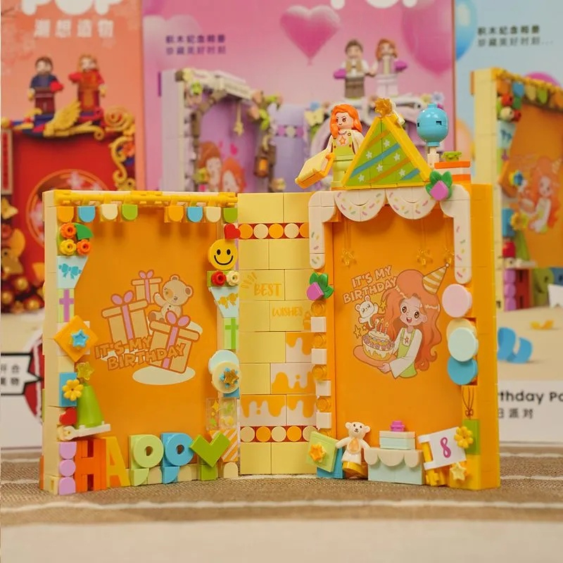 積木相簿書立體情侶紀念日相框一生日禮物