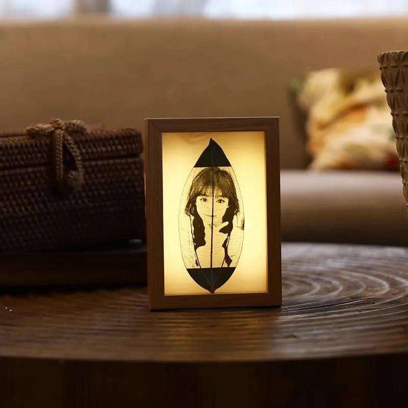 客製化葉雕照片雕刻diy生日禮物