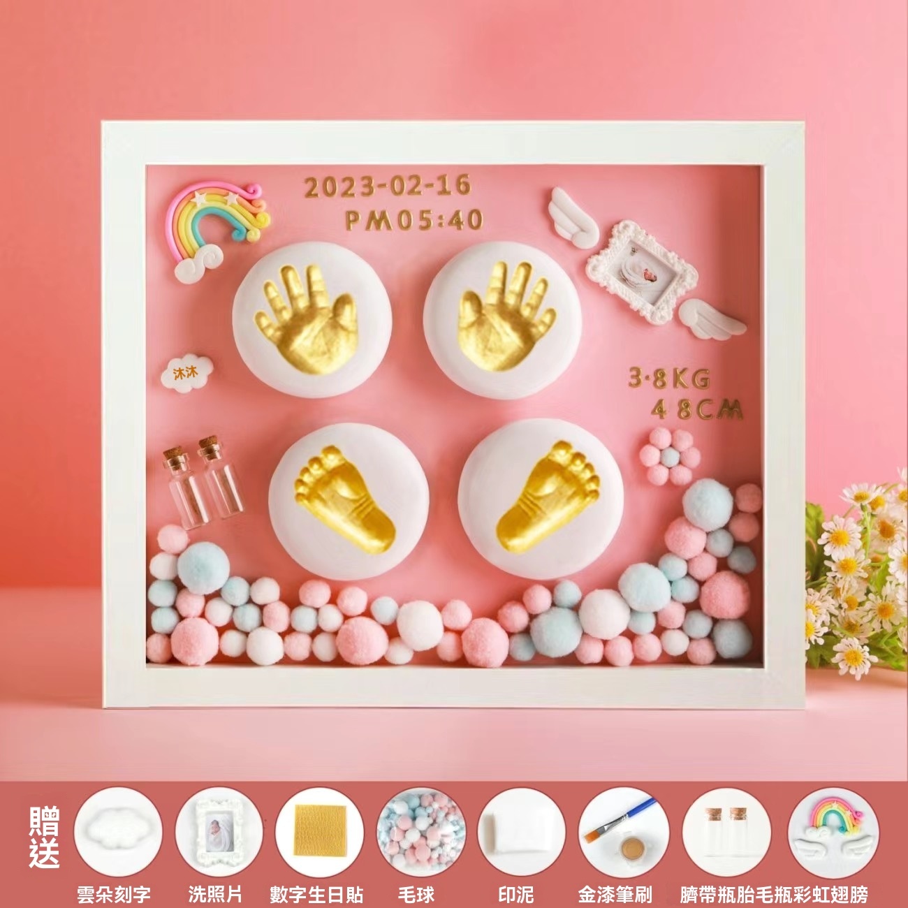 【3D立體手腳印泥】永久保存，🥰終身難忘的成長禮物~寶寶不會等你慢慢想！手腳大小每天都在變啊～👀💨