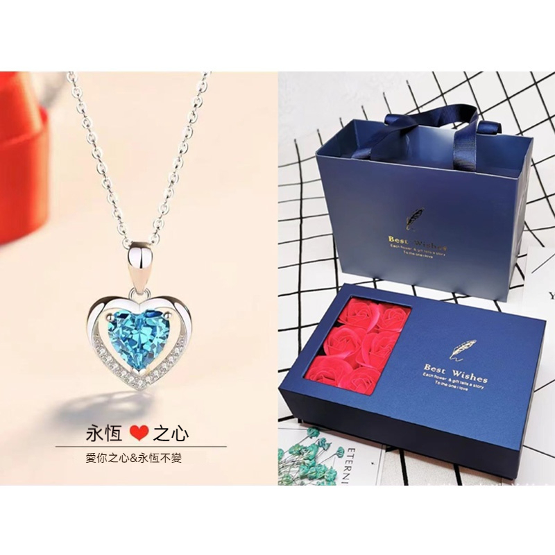 S925純銀永恆之心項鍊－鎖骨鏈