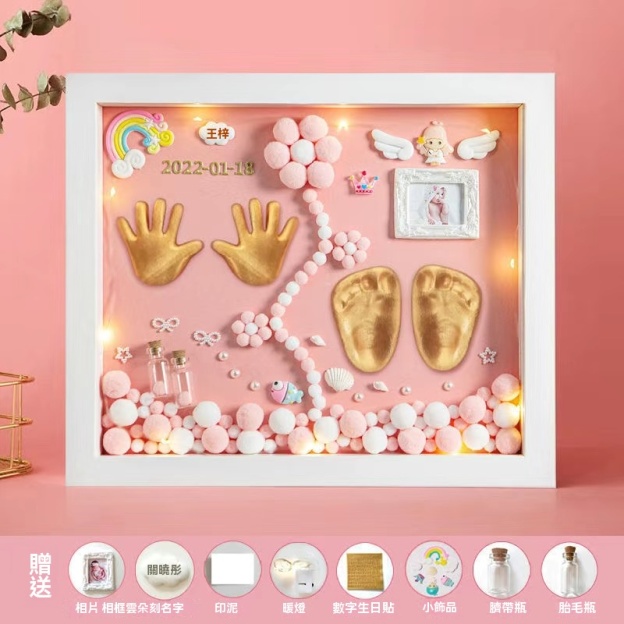 【3D立體手腳印泥】永久保存，🥰終身難忘的成長禮物~寶寶不會等你慢慢想！手腳大小每天都在變啊～👀💨