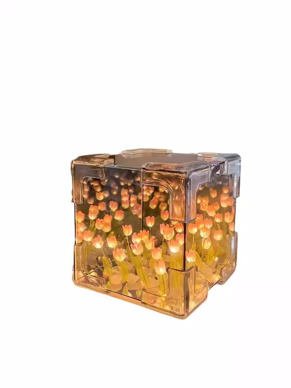 DIY禮物清單--禮物送郁金香小夜燈魔方鏡子女聲七夕生日禮物畢業手工實用