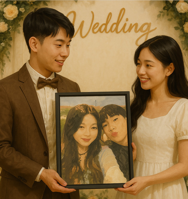 ⭐照片做成油畫，寵物/寶寶/情侶/全家福/風景照，都可以隨心定制（附贈顏料，畫筆，到手就能畫）