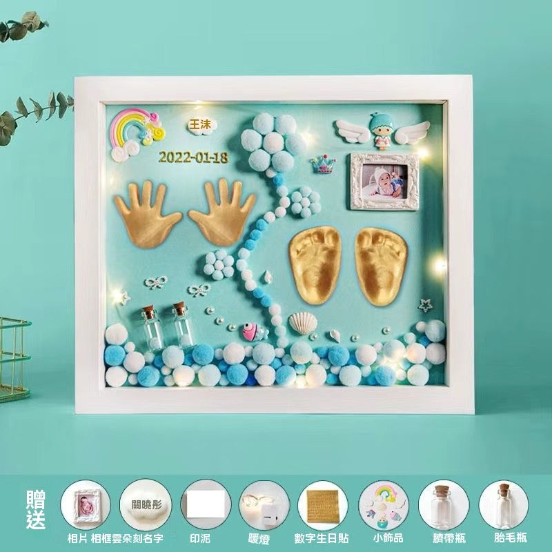 【3D立體手腳印泥】永久保存，🥰終身難忘的成長禮物~寶寶不會等你慢慢想！手腳大小每天都在變啊～👀💨