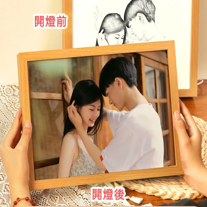 ⭐⭐⭐訂製燈光畫【訂製化-來圖訂制】——情侶/風景照/全家福/寫真照，支持任何圖片客訂製！