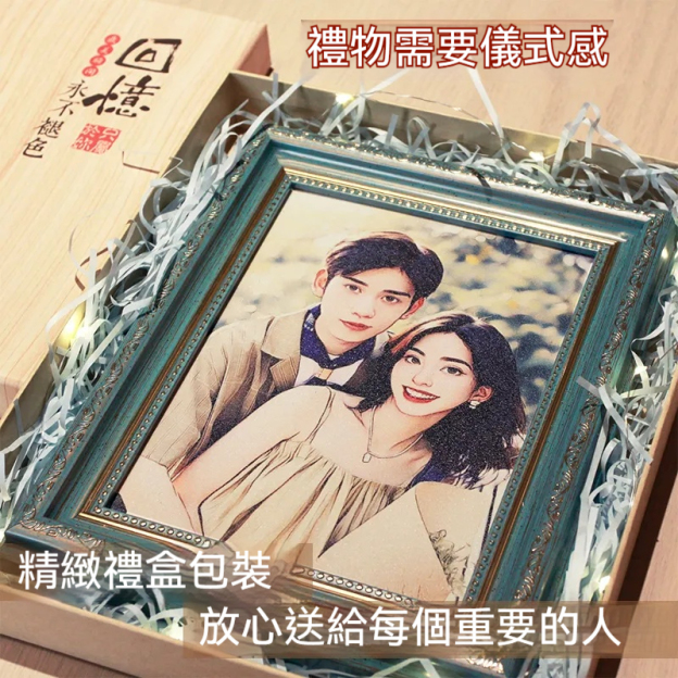 ⭐⭐⭐訂製照片沙畫——情侶/風景照/全家福/寫真照