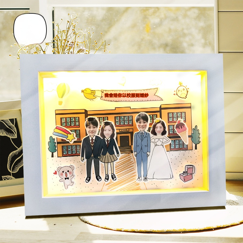 立體照片送情侶生日禮物週年驚喜相框禮物照片