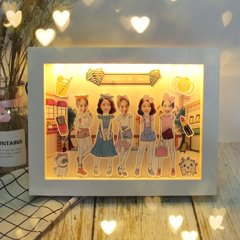 立體照片送情侶生日禮物週年驚喜相框禮物照片