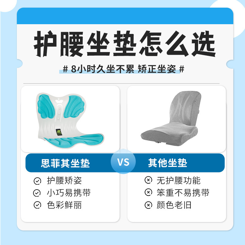 🔥靠背坐墊矯正器—護腰久坐坐姿椅墊防駝背椅子墊座椅