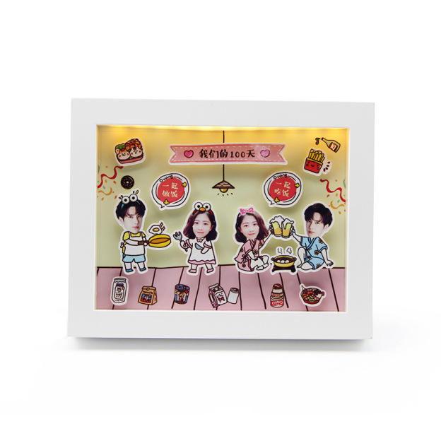 立體照片送情侶生日禮物週年驚喜相框禮物照片