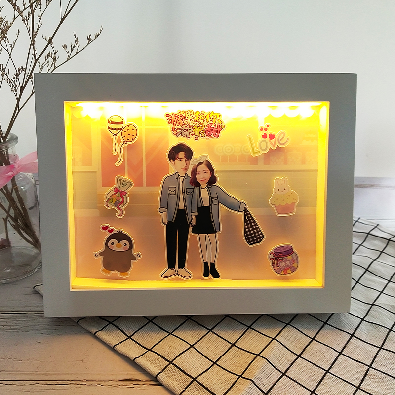 立體照片送情侶生日禮物週年驚喜相框禮物照片
