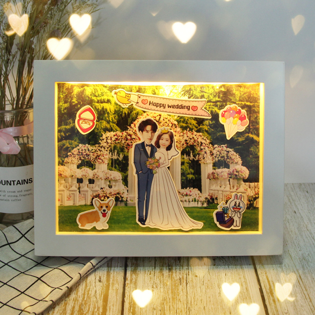 立體照片送情侶生日禮物週年驚喜相框禮物照片