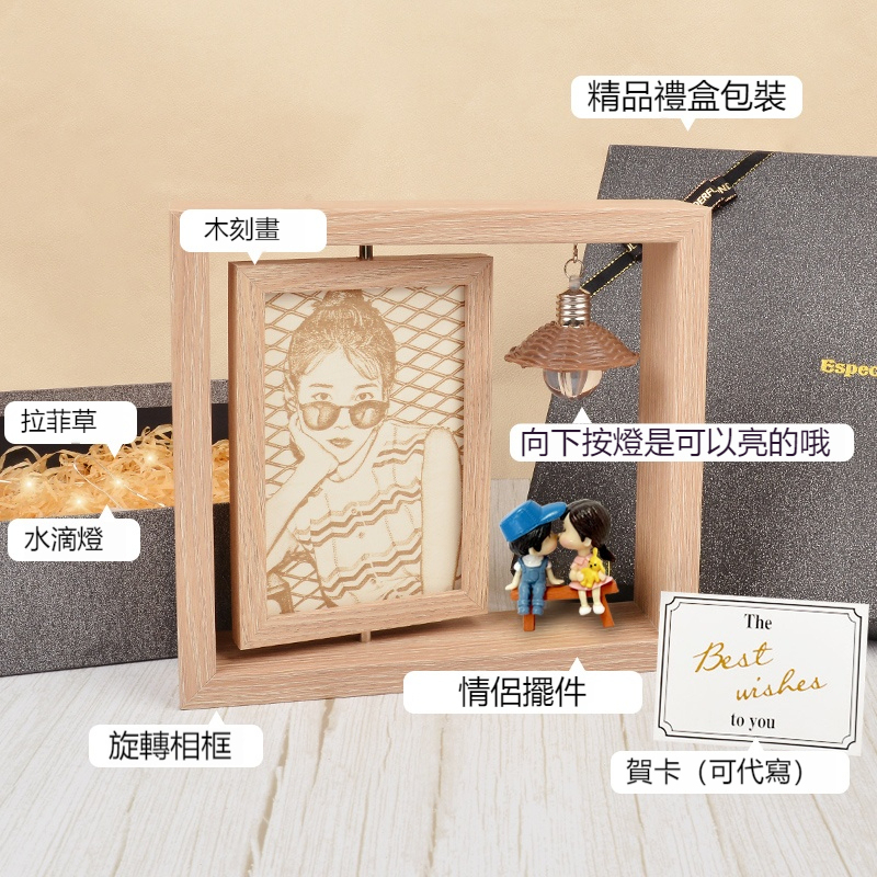 ⭐⭐⭐訂製木刻畫——發圖訂製，情侶的禮物最佳選擇（禮盒包裝，送相框）