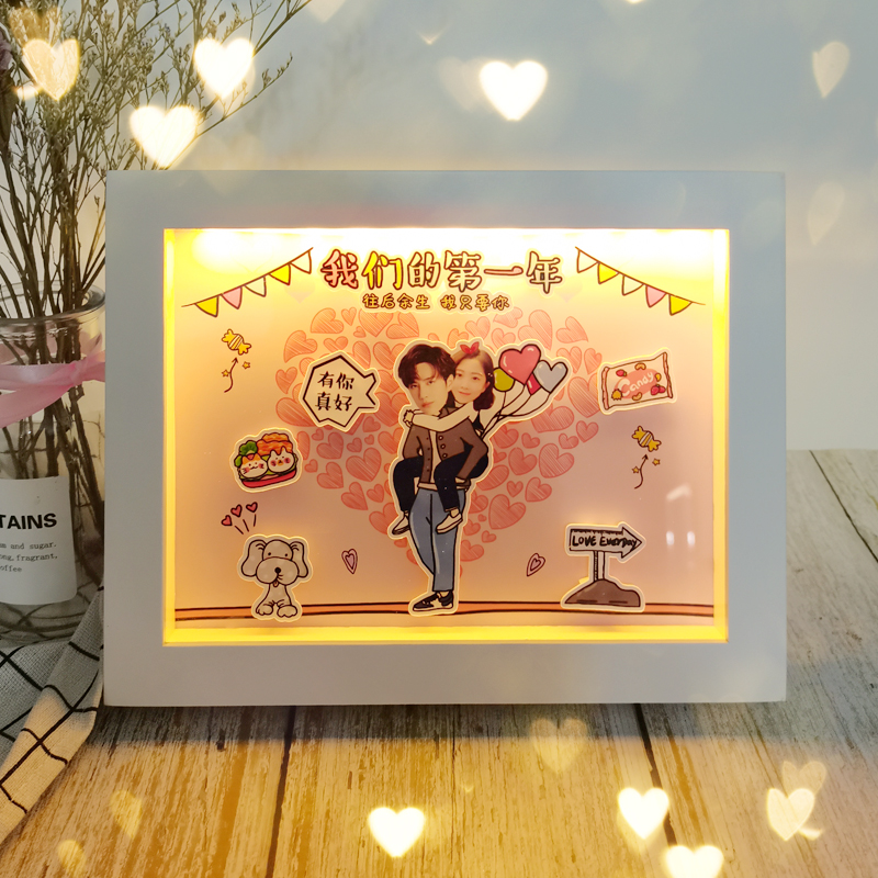 立體照片送情侶生日禮物週年驚喜相框禮物照片