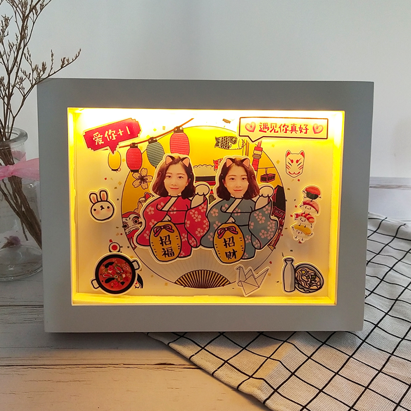 立體照片送情侶生日禮物週年驚喜相框禮物照片