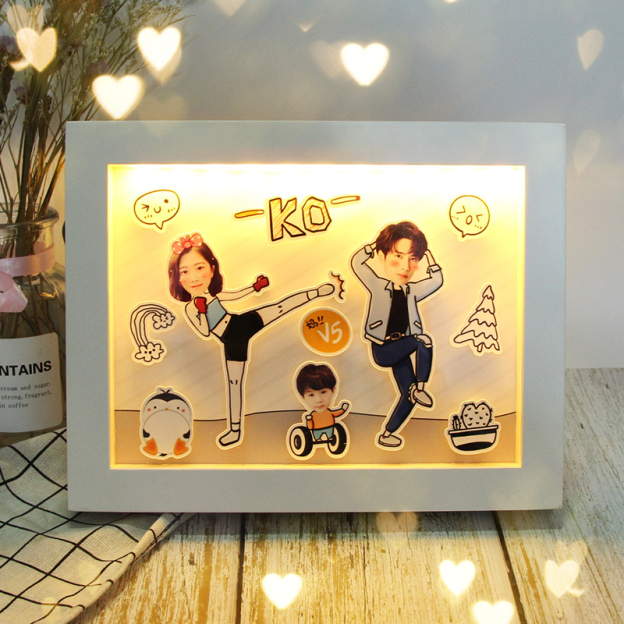 立體照片送情侶生日禮物週年驚喜相框禮物照片