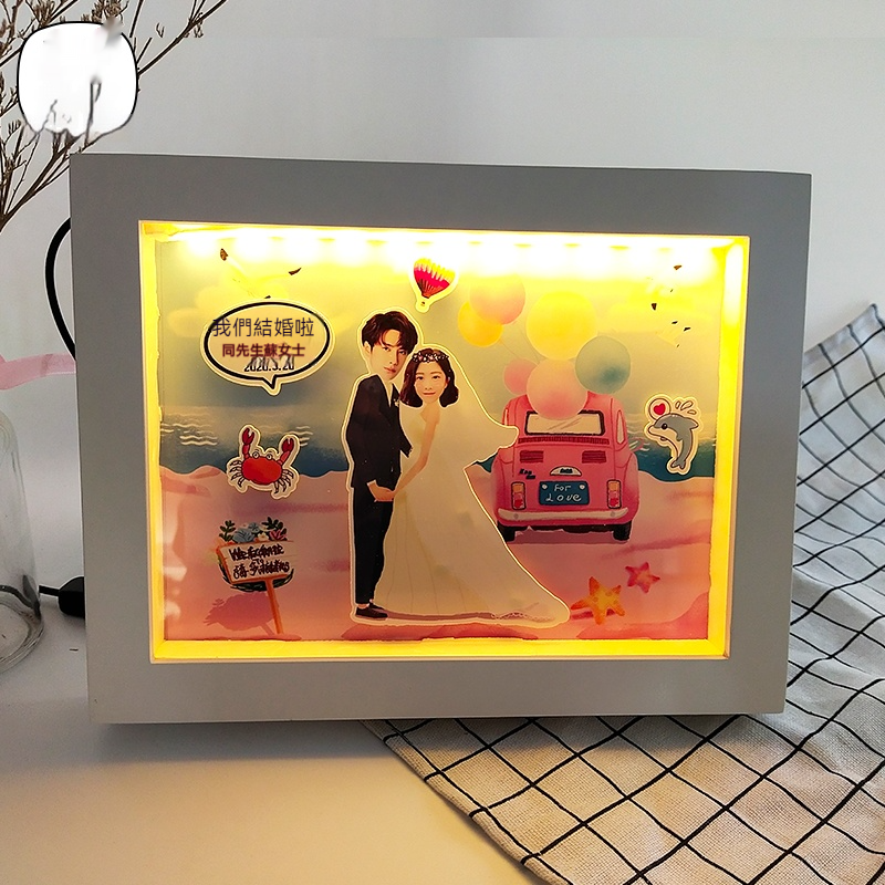 立體照片送情侶生日禮物週年驚喜相框禮物照片