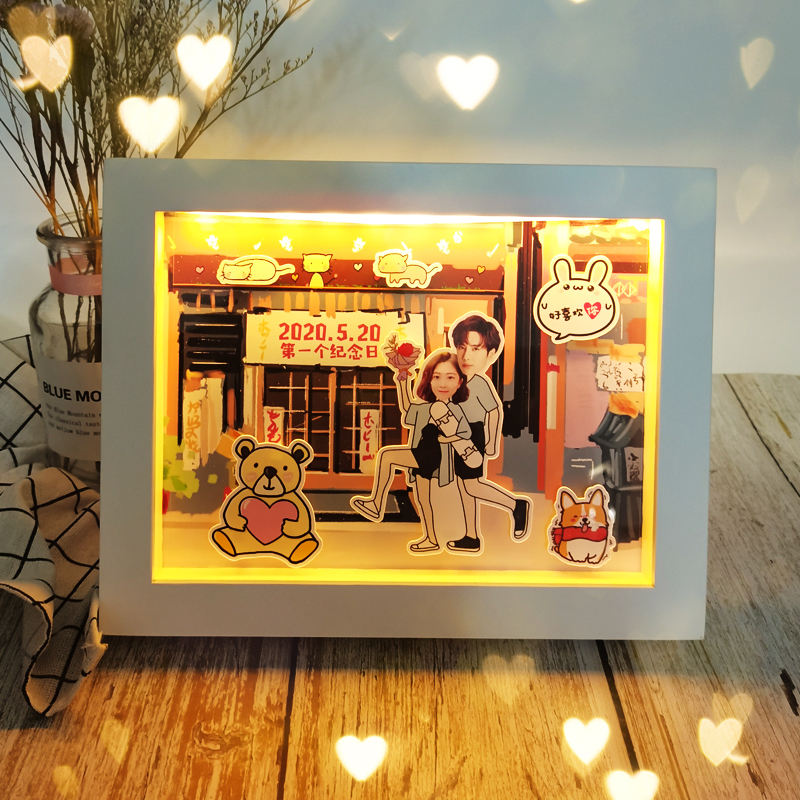 立體照片送情侶生日禮物週年驚喜相框禮物照片