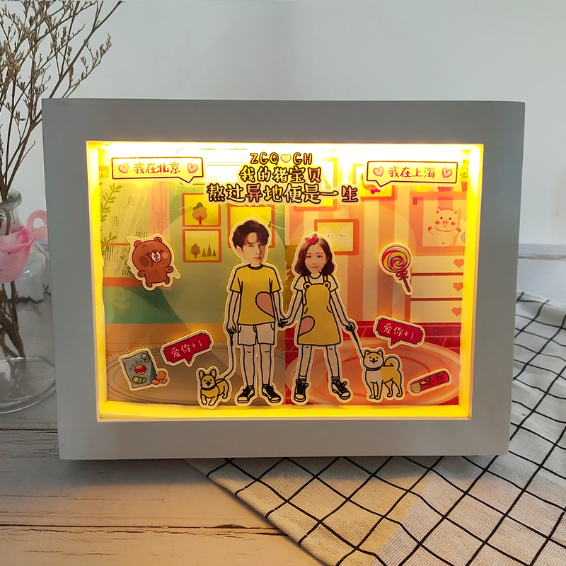 立體照片送情侶生日禮物週年驚喜相框禮物照片
