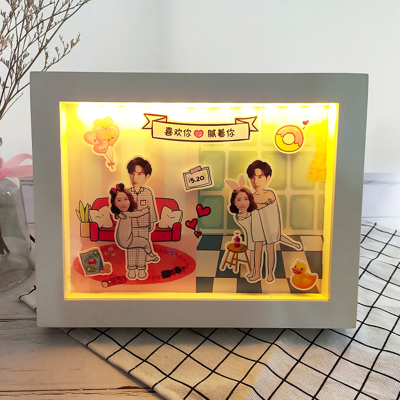 立體照片送情侶生日禮物週年驚喜相框禮物照片