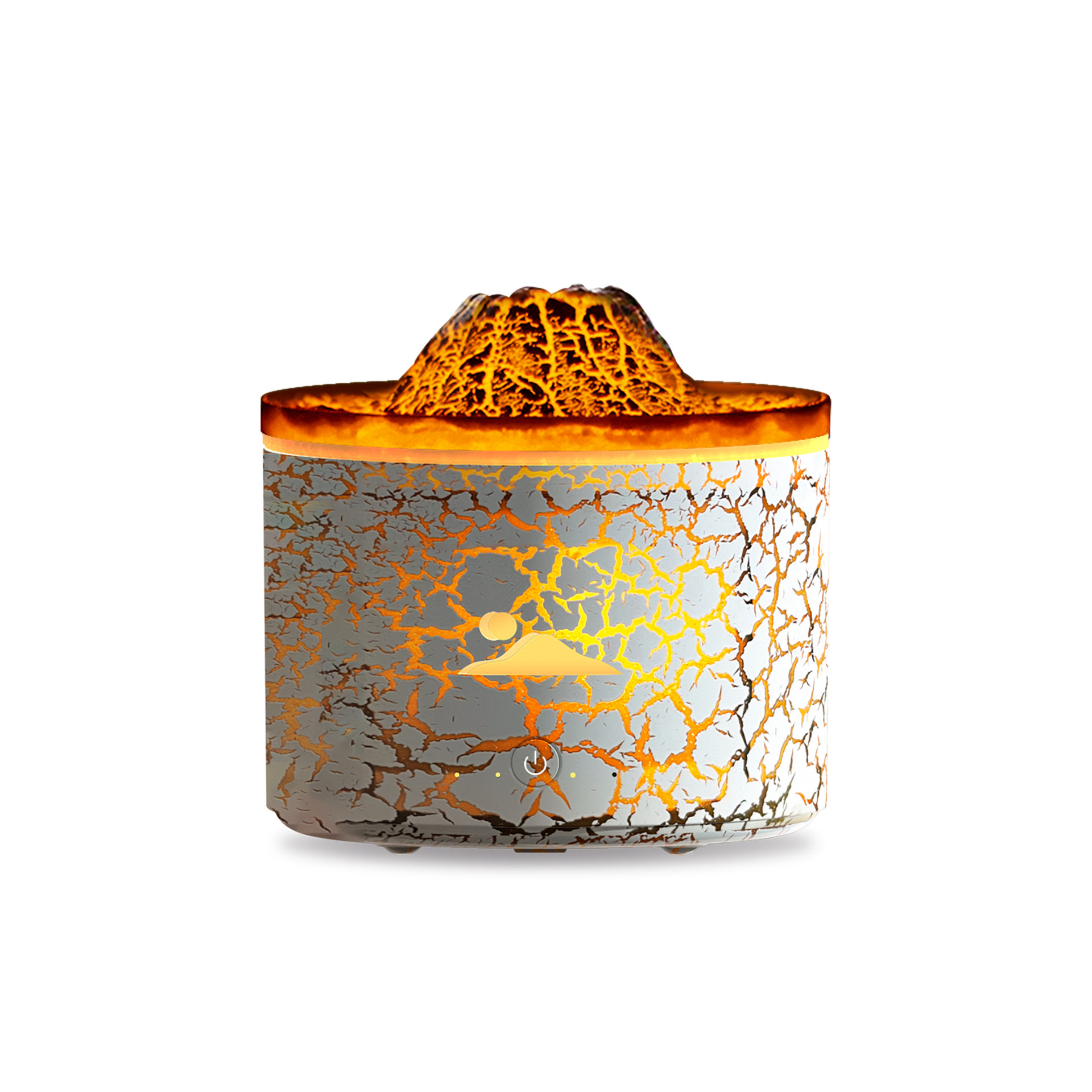 桌上型七彩裂紋火山加濕器家用擴香機