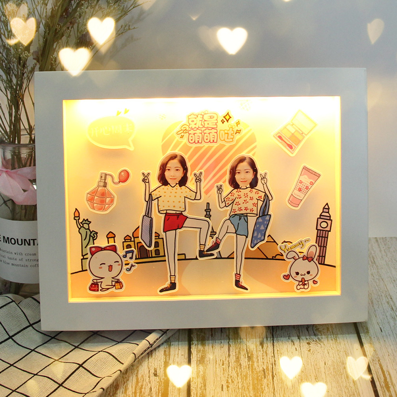 立體照片送情侶生日禮物週年驚喜相框禮物照片